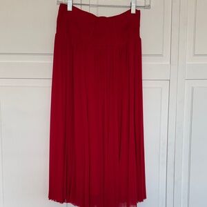 Anthropologie Ruby Red A-Line Skirt